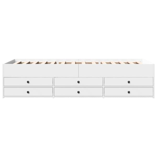 vidaXL daybed med skuffer 100x200 cm konstrueret træ hvid - Senge & sengeramme