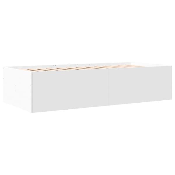 vidaXL daybed med skuffer 100x200 cm konstrueret træ hvid - Senge & sengeramme