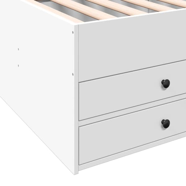 vidaXL daybed med skuffer 100x200 cm konstrueret træ hvid - Senge & sengeramme