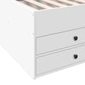 Miniatyrbillede 8 af 11: vidaXL daybed med skuffer 100x200 cm konstrueret træ hvid -  Senge & sengeramme