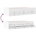 Miniatyrbillede 9 af 11: vidaXL daybed med skuffer 100x200 cm konstrueret træ hvid -  Senge & sengeramme