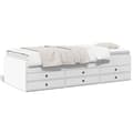 Miniatyrbillede 1 af 11: vidaXL daybed med skuffer 100x200 cm konstrueret træ hvid -  Senge & sengeramme