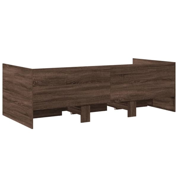 vidaXL daybed med skuffer 90x190 cm konstrueret træ brunt eg - Senge & sengeramme