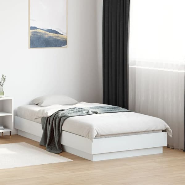 vidaXL Sängynrunko valkoinen 75x190 cm tekninen puu -  Sängyt & sängynrungot
