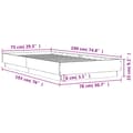 Pikkukuva 10 / 10: vidaXL Sängynrunko valkoinen 75x190 cm tekninen puu -  Sängyt & sängynrungot