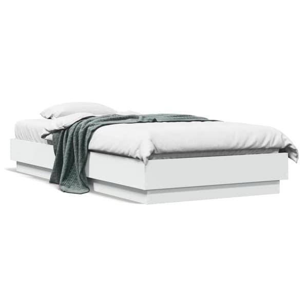 vidaXL sengeramme 75x190 cm konstrueret træ hvid -  Senge & sengeramme