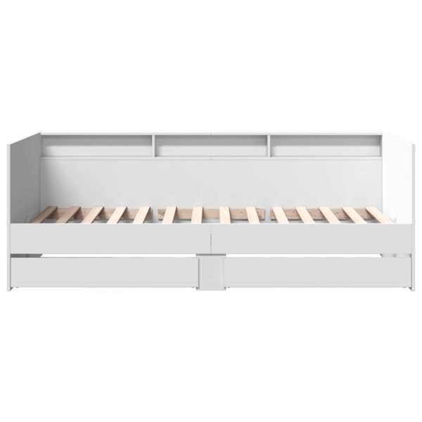 vidaXL Sängram med lådor vit 90x200 cm konstruerat trä -  Sängar & sängramar