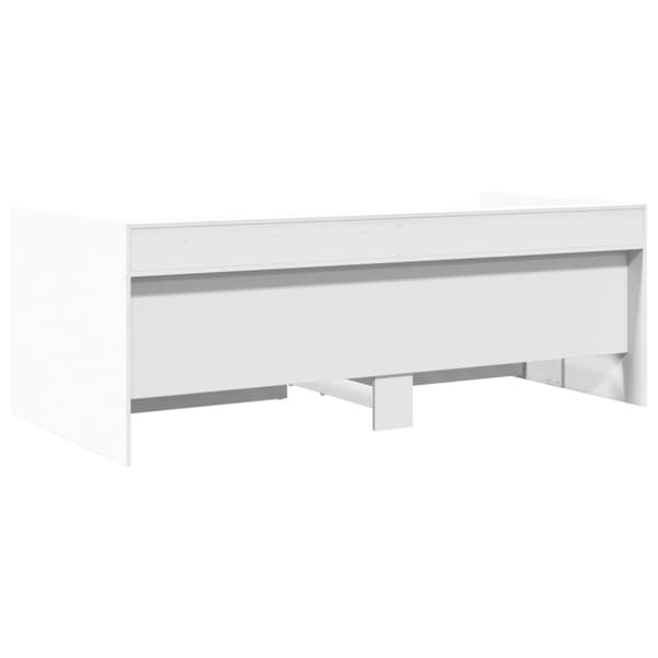 vidaXL Sängram med lådor vit 90x200 cm konstruerat trä -  Sängar & sängramar