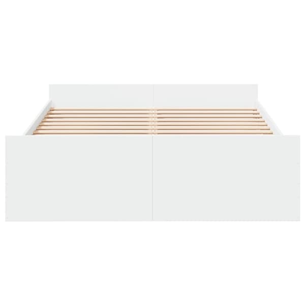 vidaXL sengeramme med skuffer 120x200 cm konstrueret træ hvid -  Senge & sengeramme