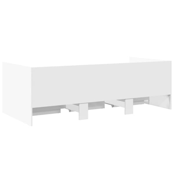 vidaXL Sängram med lådor vit 90x190 cm konstruerat trä - Sängar & sängramar