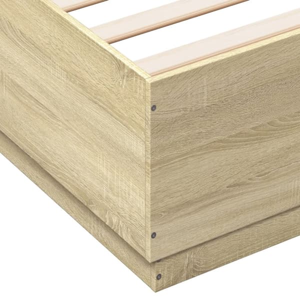 vidaXL sengestel 120x200 cm konstrueret træ sonoma-eg - Senge & sengeramme