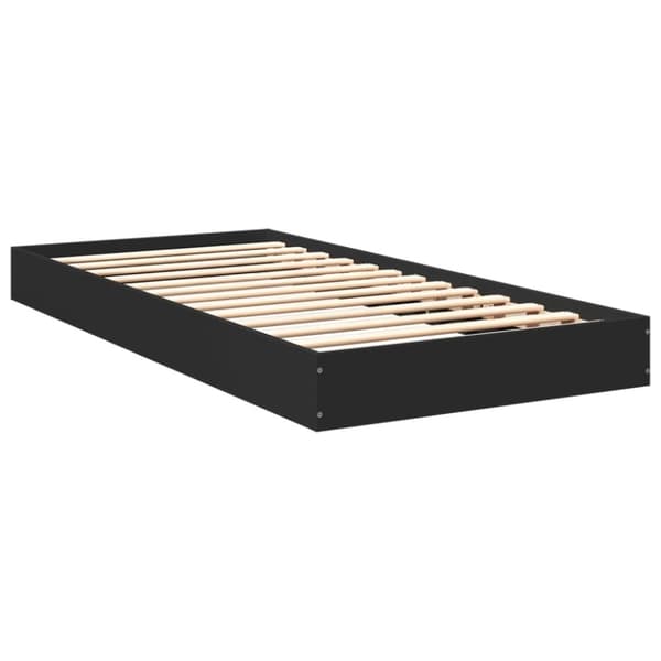 vidaXL Sängynrunko musta 90x200 cm täysi puu -  Sängyt & sängynrungot