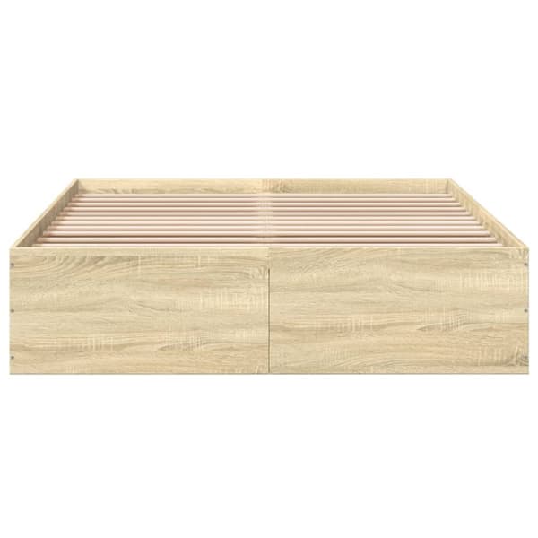 vidaXL sengestel 140x200 cm konstrueret træ sonoma-eg - Senge & sengeramme