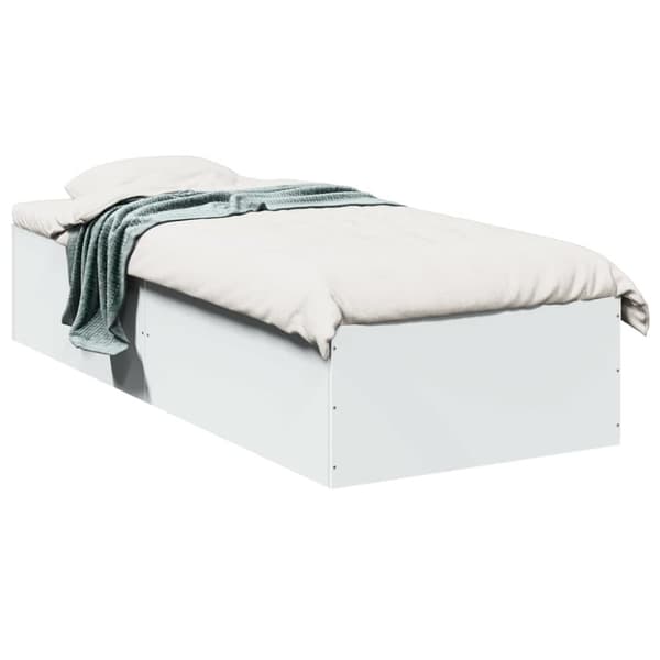 vidaXL sengeramme 90x200 cm konstrueret træ hvid - Senge & sengeramme