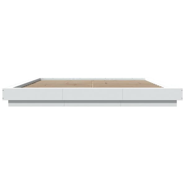 vidaXL Sängynrunko LED-valoilla valkoinen 180x200 cm tekninen puu -  Sängyt & sängynrungot