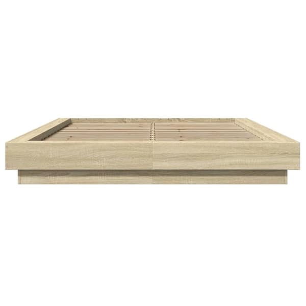 vidaXL sengestel 140x200 cm konstrueret træ sonoma-eg - Senge & sengeramme