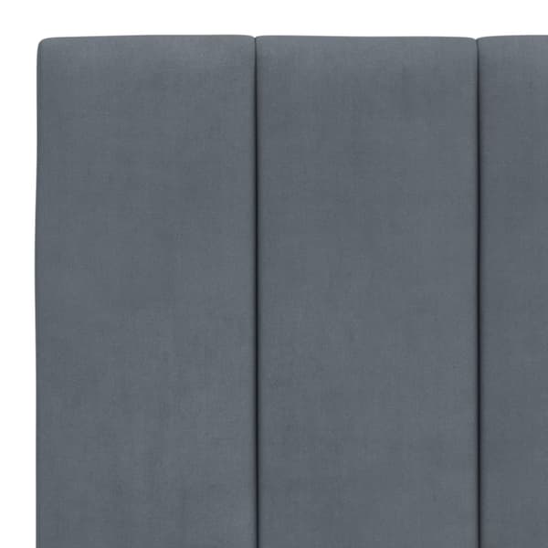 vidaXL seng med madras 180x200 cm velour mørkegrå