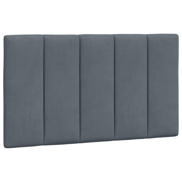 vidaXL seng med madras 90x190 cm velour mørkegrå