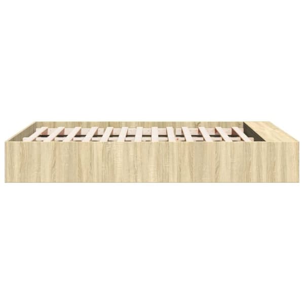 vidaXL sengestel 140x190 cm konstrueret træ sonoma-eg