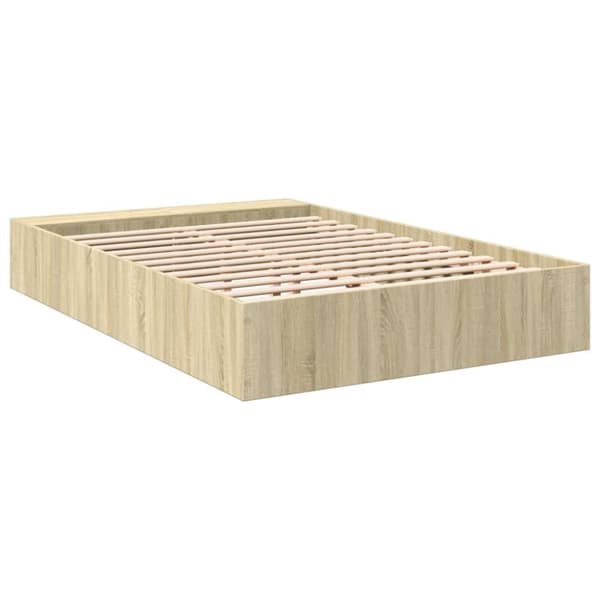 vidaXL sengestel 140x190 cm konstrueret træ sonoma-eg