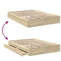 Miniatyrbilde 6 av 10: vidaXL Sengeramme med skuffer sonoma eik 150x200 cm konstruert tre