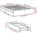 Miniatyrbilde 9 av 10: vidaXL Sengeramme med skuffer sonoma eik 150x200 cm konstruert tre