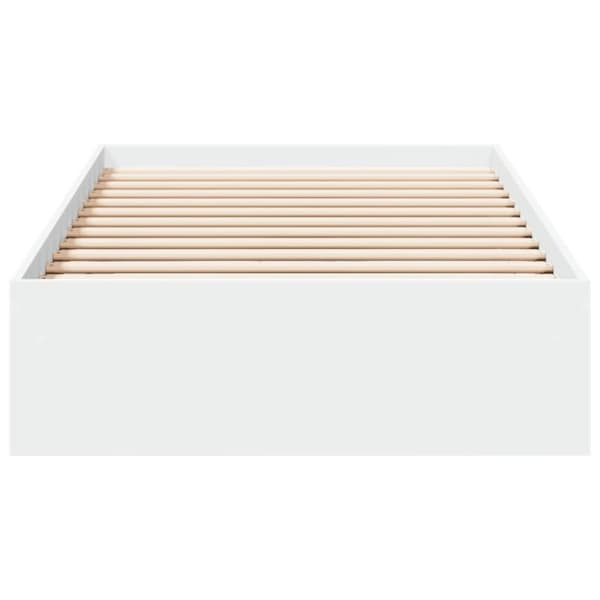 vidaXL Sängram med lådor vit 90x200 cm konstruerad trä