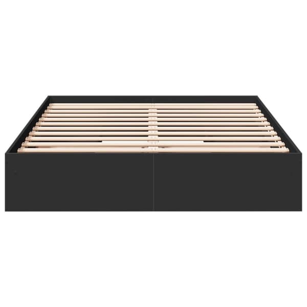 vidaXL Sengeramme med skuffer svart 160x200 cm konstruert tre