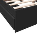 Miniatyrbilde 7 av 10: vidaXL Sengeramme med skuffer svart 160x200 cm konstruert tre
