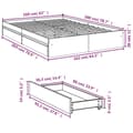 Miniatyrbilde 9 av 10: vidaXL Sengeramme med skuffer svart 160x200 cm konstruert tre