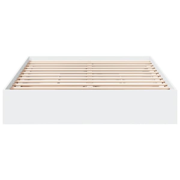 vidaXL Sengeramme høyglans hvit 150x200 cm konstruert tre