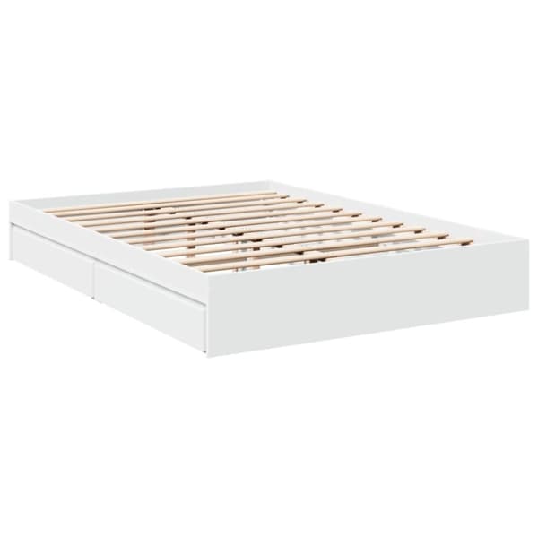 vidaXL Sengeramme høyglans hvit 150x200 cm konstruert tre