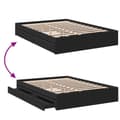 Miniatyrbilde 6 av 10: vidaXL Sengeramme med skuffer svart 120x200 cm konstruert tre