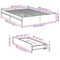 Miniatyrbilde 9 av 10: vidaXL Sengeramme med skuffer svart 120x200 cm konstruert tre