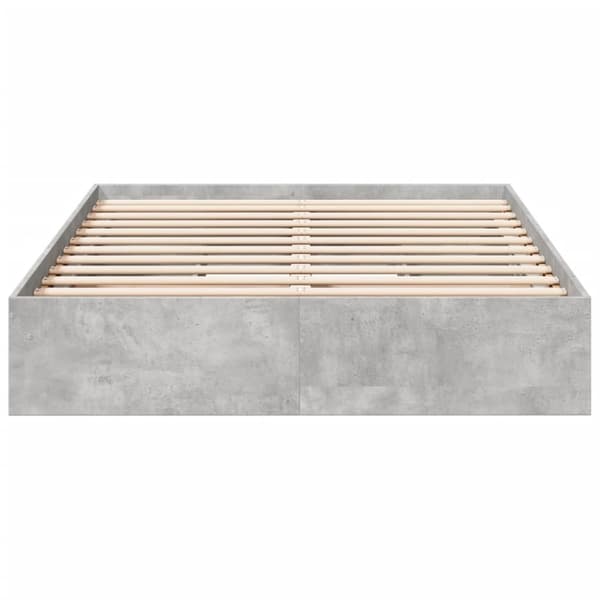 vidaXL Sengeramme med skuffer betonggrå 120x200 cm konstruert tre