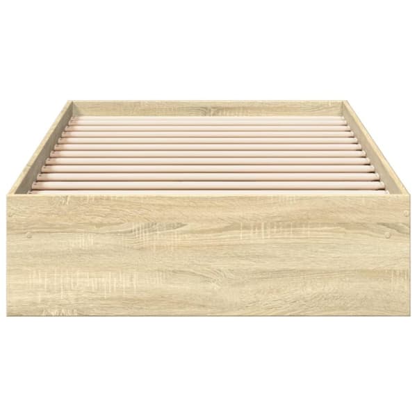 vidaXL Sängynrunko laatikoilla Sonoma-tammi 90x190 cm tekninen puu