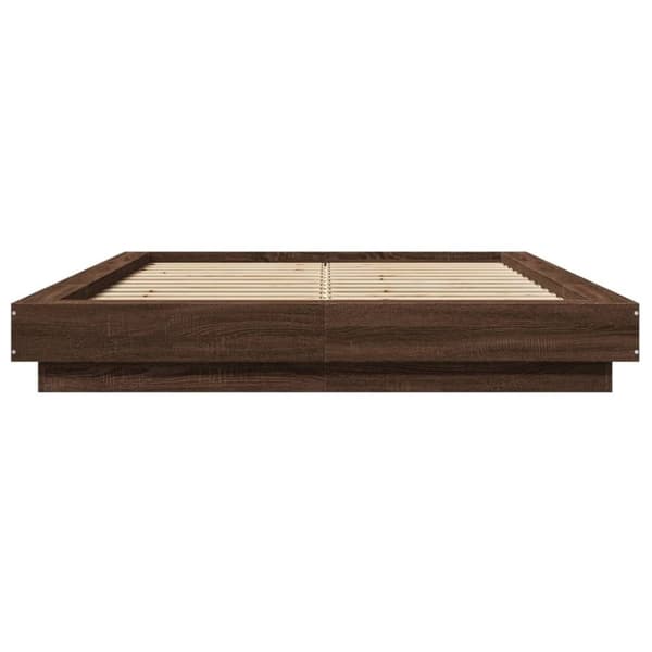 vidaXL Sengeramme brun eik 120x200 cm konstruert tre