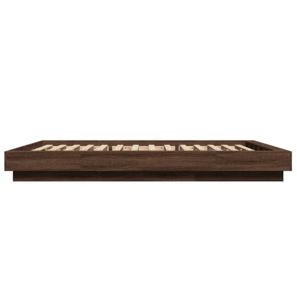 vidaXL Sengeramme brun eik 120x200 cm konstruert tre