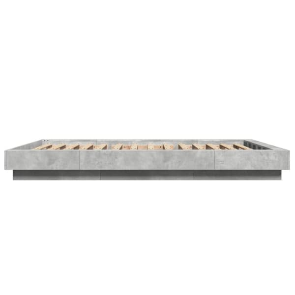 vidaXL sengestel 120x200 cm konstrueret træ betongrå