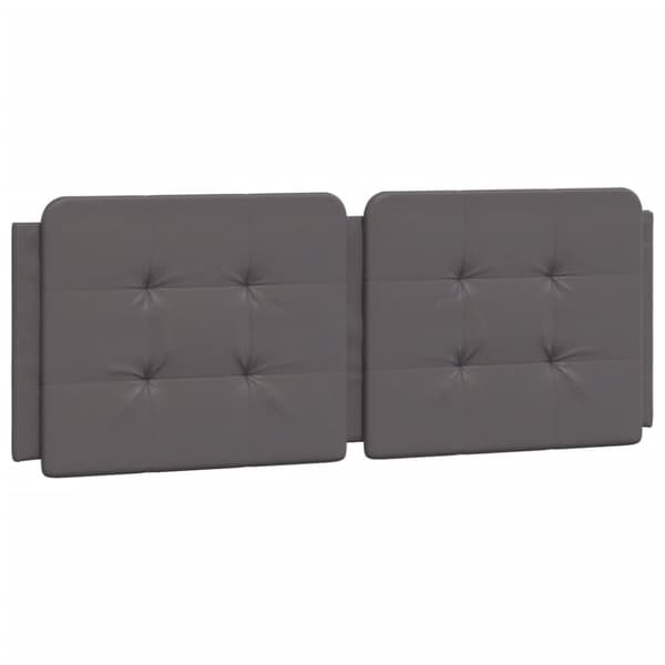 vidaXL sengeramme med LED-lys 120x200 cm kunstlæder grå