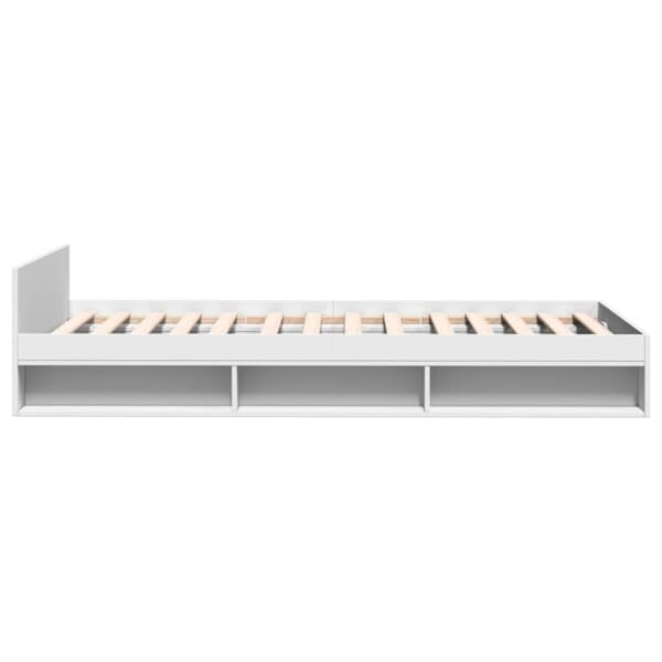 vidaXL sengeramme med skuffe 90x190 cm konstrueret træ hvid