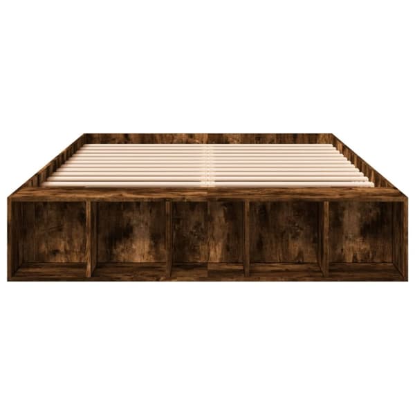 vidaXL Sengeramme røkt eik 160x200 cm konstruert tre