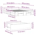 Miniatyrbilde 9 av 10: vidaXL Sengeramme med skuffer grå sonoma 120x200 cm konstruert tre