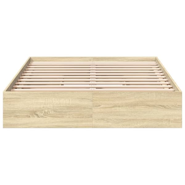 vidaXL Sängram med lådor sonoma-ek 140x200 cm konstruerat trä