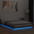 Miniatyrbilde 5 av 11: vidaXL Sengeramme med LED-lys grå sonoma 140x190 cm konstruert tre