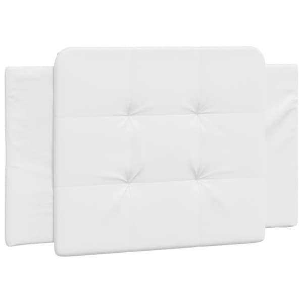 vidaXL sengeramme med sengegavl 90x200 cm kunstlæder hvid