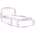 Miniatyrbillede 11 af 11: vidaXL seng med madras 80x200 cm velour sort