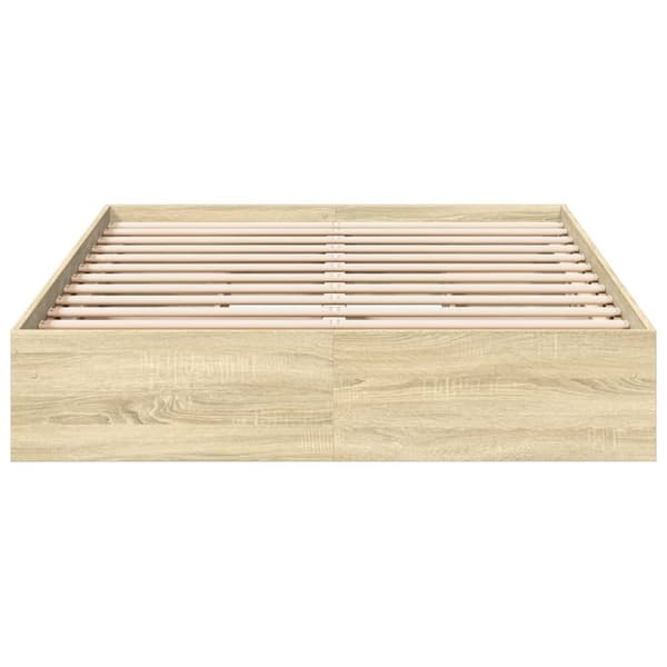 vidaXL Sengeramme med skuffer sonoma eik 135x190 cm konstruert tre