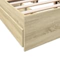 Miniatyrbilde 7 av 10: vidaXL Sengeramme med skuffer sonoma eik 135x190 cm konstruert tre