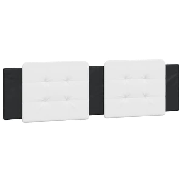 vidaXL sengeramme med sengegavl 180x200 cm kunstlæder sort og hvid